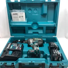 ◇◇MAKITA マキタ インパクトレンチ 充電器・充電池2個・ケース付 コードレス式 40v TW001G ブルーのサムネイル