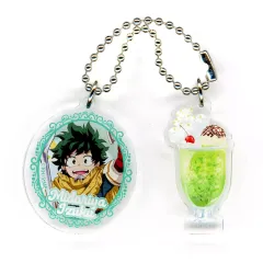 【中古】キーホルダー 緑谷出久 2連チャーム 「僕のヒーローアカデミア 雄英高校オープンスクール 作れ!クリームソーダ」 A賞