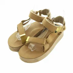 L'Appartment　[SUICOKE]ファー×フリンジサボサンダル　茶 L'Appartment[SUICOKE]ファー×フリンジサボサンダル茶