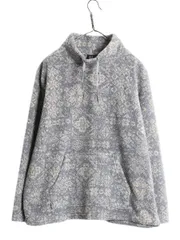 【お得なクーポン配布中!】 90s USA製 OLD GAP ハイネック 総柄 パイル フリース ジャケット メンズ レディース L / 古着 90年代 オールド ギャップ プルオーバー ボア