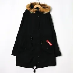 レピピアルマリオ モッズコート ロングコート ファー付き アウター キッズ 男の子用 Mサイズ ブラック repipi armario 【中古】