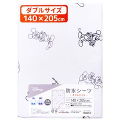 un doudou ディズニー ダブルサイズ 防水シーツ 140×205cm ミッキーマウス ピーチスキン生地 吸水加工 四隅ゴム ベビー用品 新品 新生児 添い寝 在宅 介護用品 防水カバー おねしょシーツ NZ3227-Z