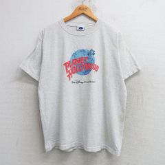 XL/古着 半袖 ビンテージ Tシャツ メンズ 90s プラネットハリウッド コットン クルーネック 薄グレー 霜降り 25may21 中古