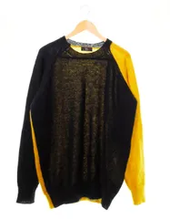 ワイズ Y's 21AW Bi Color Mohair Knit バイカラー モヘア ニット YM-K74-645 2 セーター 無地 ブラック 103MT-632のサムネイル