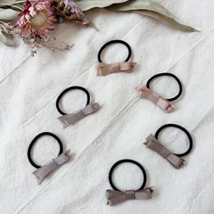 ヘアゴム　ミニリボン　2個セット