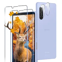 【特価商品】【2+2枚セット 指紋認証対応】 用 Xperia 10 V ガラスフィルム 2枚 Xperia 10V SO-52D SOG11 フィルム + 2枚 カメラ保護フィルムセッ 【 日本旭硝子製 9H強度 】 対応 エクスペリア10 V 強化ガラス