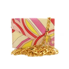 エミリオプッチ EMILIO PUCCI ポシェット コンパクト チェーン ウォレット マルチカラー /YMのサムネイル