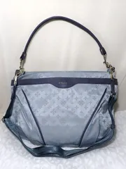 未使用・美品　russet ラシット　牛革ハンドル　2way ショルダーバッグ　トートバッグ　　アッシュブルー