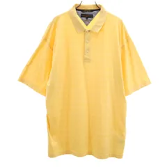 TOMMY HILFIGER トミーヒルフィガー 半袖 ポロシャツ XL イエロー系 メンズ 古着