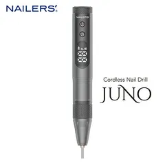 BEAUTY NAILER コードレス ネイルドリル JUNO CNJ-1 電動ネイルマシン デジタル表示 充電式 1年保証 ブラシビット付 甘皮処理 ネイルケア ジェルオフ ネイルオフ ポータブル セルフネイル 持ち運び 初心者 フィルイン アルミニウムグレのサムネイル