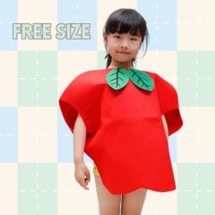 할로윈 즉시 발송 [ 수량 한정 ] 사과 코스프레 할로윈 아동복 의상 2 점 세트 귀여운 귀여운 인형 과일 사과 애플 레드 원피스 신품 미사용 미품 예쁜