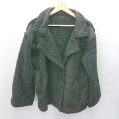 ◇ JUNOAH ジュノア ボア フェイクムートン ジャケット 長袖 コート サイズXL ブラック レディース E  【1405140047844】