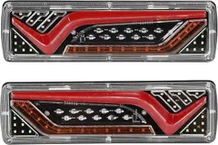 New self 互換品 軽トラック 用 LED テールランプ 薄型 12V/24V 対応 流れるウインカー IP67 防水 高輝度 フォグランプ ウィンカー ランニングライト シーケンシャル ブレーキ バック 左右 2個 セット 汎用品のサムネイル