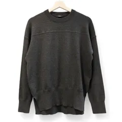 美品 Theory セオリー ウール クルーネックプルオーバー チャコールグレー サイズS ニット セーター ハイゲージ 無地 シンプル オフィスカジュアル レディース 冬 ゴーゴー古着マルイ草加店2132