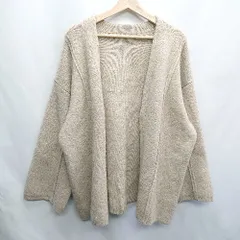 ■ select moca 長袖 ニットカーディガン サイズF ライトブラウン レディース E  【1406180104641】