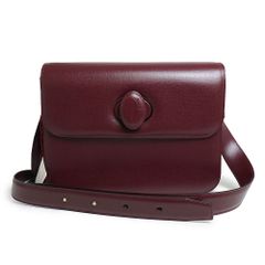 カルティエ マストライン ショルダーバッグ 斜め掛け カーフスキン レザー ボルドー 赤 ゴールド金具 L1000168 Cartier（未使用　展示品）