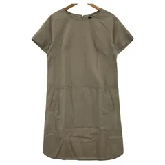 UNTITLED アンタイトル ラウンドネック 半袖ワンピース size2/ベージュ