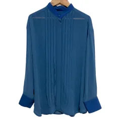 ⭐️イッセイミヤケブラウスブルー系極美品⭐️ ⭐️イッセイミヤケブラウスブルー系極美品⭐️