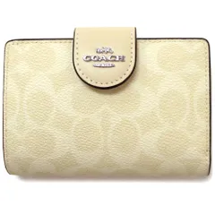 【新品 未使用】コーチ 財布 COACH アウトレット シグネチャー キャンバス ミディアム コーナー ジップ ウォレット 二つ折り財布 CW786 SVMN0