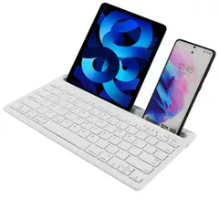 新品 ワイヤレス キーボードbluetooth 薄型 静音 軽量 充電式 ipad対応 スマホ用 タブレット キーボード スタンド機能付き 2台デバイス同時接続可能 英語配列 パンタグラ Windows/iOS/Android対応 パソコン/ノートパソコン/タ