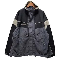 コロンビア Columbia マウンテンパーカー XL相当(M表記) ナイロンジャケット  裏側メッシュ ブルゾン ジャンパー グレー ダークグレー 古着 Z173