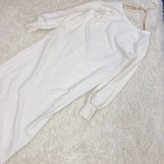 Boniour Sagan シンプルワンピース ホワイト F シンプル キレイめ