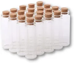 Chocople 小瓶 コルク瓶 コルク栓 ガラス瓶 小物 保存 容器 保管 小分け 20本セット(15ml)