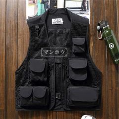 ☆値下げ☆【未使用品】TSURIKEN フローティングメッシュベスト グレー Gamakatsu がまかつ/Gamakatsu ハーフメッシュベスト GM-2327