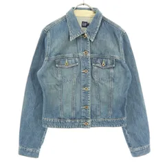 GAP ギャップ 長袖 デニムジャケット S ブルー レディース 古着