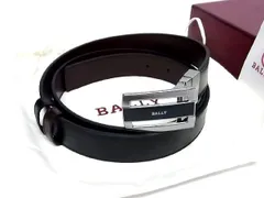 ■新品同様■ BALLY バリー レザー リバーシブル ベルト 表記サイズ 110/44 ビジネス 紳士 メンズ ブラック系×ブラウン系 AU1252 のサムネイル