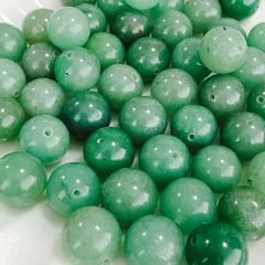 【201】天然石　グリーンアベンチュリン12mm 30個