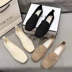 レディース　ぺたんこ　バブーシュタイプのフラットパンプス　オールシーズン　バレエシューズ パンプス メッシュ編み　編みサンダル 編みこみ　シューズ　フラットサンダル靴 歩きやすい美脚靴シューズ　 wangjun08
