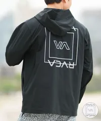 【ムラスポ公式】新品 RVCA ルーカ 水着 ラッシュガード ジップアップ パーカー メンズ 長袖 バックプリント 水陸両用 UVカット 吸水速乾 BF041-P85