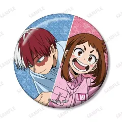 【中古】バッジ・ピンズ 轟焦凍＆麗日お茶子 「僕のヒーローアカデミア 描き下ろし プレゼントver. トレーディンググリッター缶バッジ」