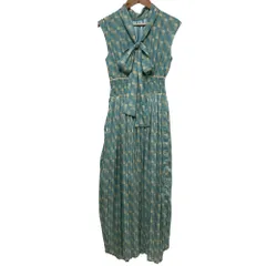 美品 24SS LILY BROWN リリーブラウン クラシカル2WAYボウタイワンピース サイズ0 グリーン レディース 古着 中古 USED