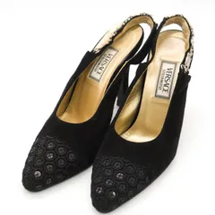 ヴェルサーチ パンプス ハイヒール ブランド シューズ 靴 黒 レディース 36サイズ ブラック VERSACE 【中古】