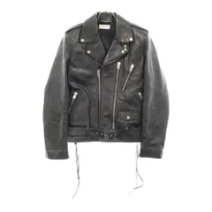 SAINT LAURENT PARIS (サンローランパリ) 13AW L17 クラシックモーターサイクルライダース カーフレザージャケット ダブル  ブラック 330462 Y5CG1 - メルカリ