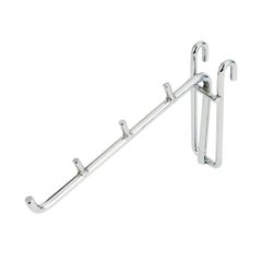 スチールラックパーツ 傾斜ハンガー 長さ20cm 4連フック ラック 吊り下げ収納 吊りフック 頑丈 耐荷重約2kg ルミナス ちょい掛けに便利 洋服掛け 衣類収納 バッグ収納 ドウシシャ ベルト掛け 帽子掛け LSK-H20