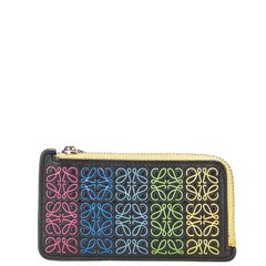ロエベ リピートアナグラム ブラック マルチカラー レザー レディース LOEWE【228-21316】