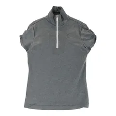 サイズ：M CALLAWAY キャロウェイ  ハーフジップ 半袖Tシャツ 総柄 ブラック系 [240101368781]# ゴルフウェア レディース ストスト