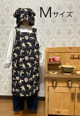 e-9  ハンドメイド　こどもエプロン　三角巾　 巾着袋　3点セット　Lサイズ　バッククロス　キッズエプロン　かぶるだけ頭巾　女の子　男の子　保育園　幼稚園 こども園　小学生　調理実習 料理教室　カンガルー　プロレス　動物　アニマル　おもしろい