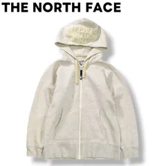 ゴールドウィン製 ノースフェイス THE NORTH FACE  リアビュー フルジップ フーディー スウェット ジップ パーカー ラグランスリーブ ロゴ入り 裏起毛 XL 霜降りグレー レディース ♪