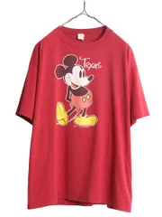 【お得なクーポン配布中!】 70s 80s USA製 ディズニー オフィシャル ミッキー プリント 半袖 Tシャツ メンズ レディース L / 70年代 80年代 ヴィンテージ キャラクター