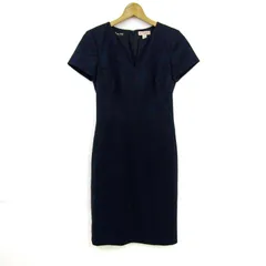 ブルックスブラザーズ ワンピース 半袖 ウール混 ストレッチ ブランド レッド フリース レディース 2サイズ ネイビー Brooks Brothers 【中古】