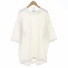 ラコステ LACOSTE 5分袖モックネックサマーニットTシャツ カットソー プルオーバー ワンポイント 鹿の子 4 M アイボリー TH079EL /SI15のサムネイル