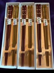 輪島箸　高級木製箸 3箱　6膳　夫婦箸　人気アイテム　和倉温泉 加賀屋【新品】