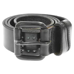 DIESEL (ディーゼル) ロゴスタッズデザイン レザー ベルト ブラック/シルバー