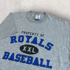 US古着 RUSSELL ATHLETIC MLB 野球 Royals ロイヤルズ Baseball Tシャツ M グレー