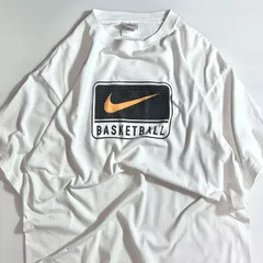 90s 00s NIKE ナイキ ヴィンテージ 半袖 Tシャツ L ホワイト WHITE SWOOSH BASKETBALL スウォッシュ スッシュプリント バスケットボール ラバープリント ヘビーウェイト 白タグ Y2K TEE メキシコ製p25073267