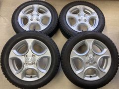 スタッドレス早期割!!スズキ純正 4.5J 14in+50 4/100◆BS ブリザック VRX 155/65R14◆アルト ラパン ワゴンR MRワゴン スペーシア エブリィ